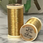 Sajou No. 110- OLD GOLD Metallic Thread- - Fil au Chinois- Spool (100m) or Cone (1000m)