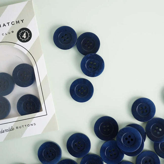 Midnight 1" Corozo Nut Buttons- Set of 4- Matchy Matchy