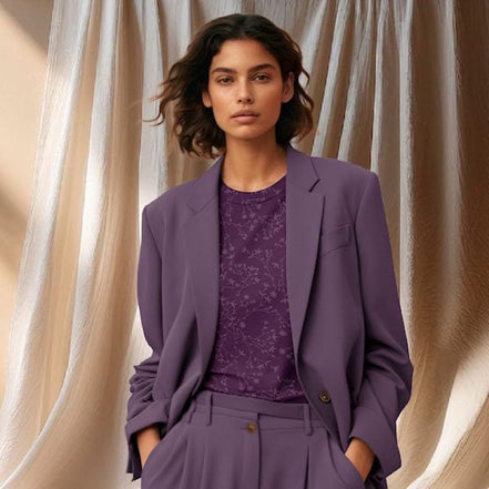 Plum- 58” Wide- Viscose Twill- Stof Fabrics- Light Lush
