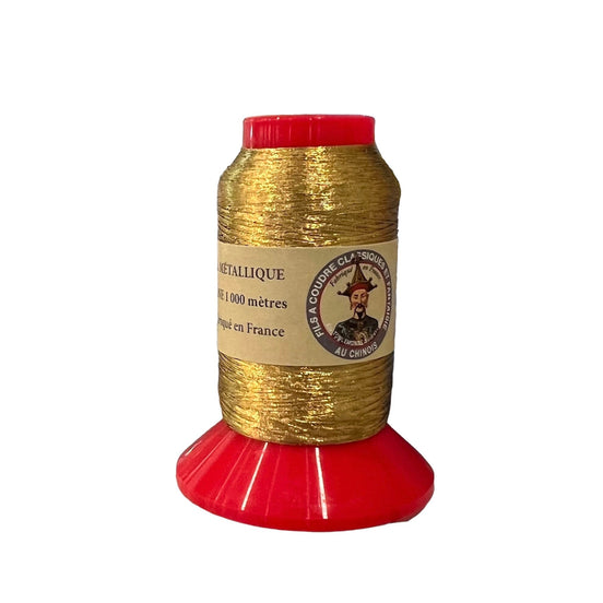 Sajou No. 110- OLD GOLD Metallic Thread- - Fil au Chinois- Spool (100m) or Cone (1000m)