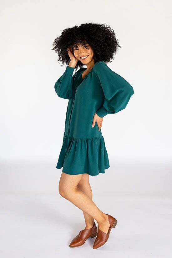 Wren Blouse and Dress Paper Pattern- Chalk + Notch