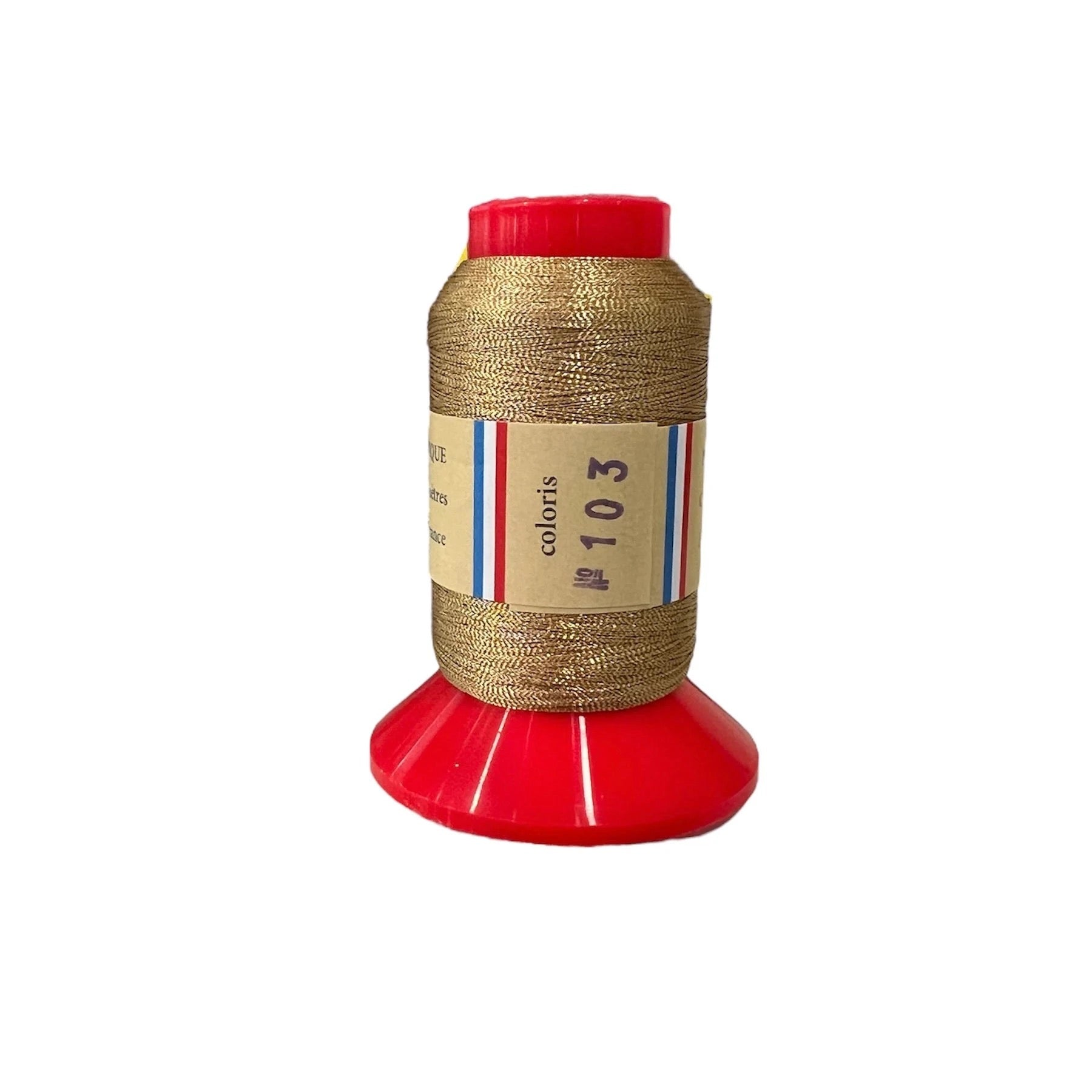 Sajou No. 103- BRASS Metallic Thread- - Fil au Chinois- Spool (100m) or Cone (1000m)