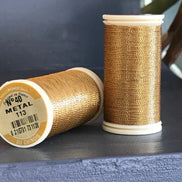 Sajou No. 113- BRASS Metallic Thread- - Fil au Chinois- Spool (100m) or Cone (1000m)
