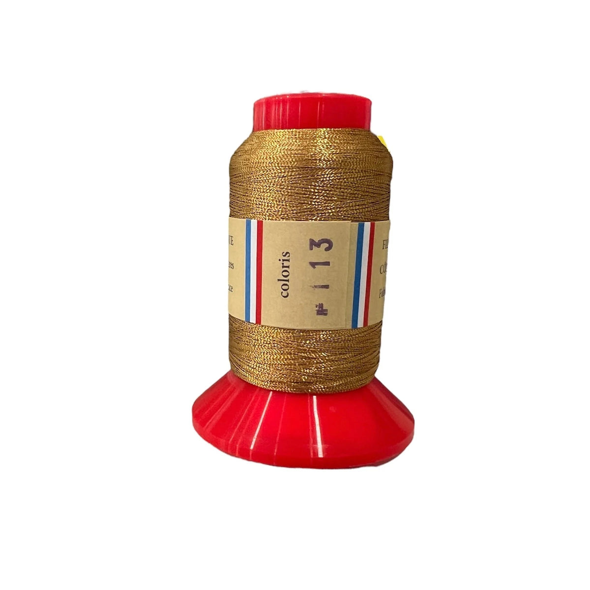 Sajou No. 113- BRASS Metallic Thread- - Fil au Chinois- Spool (100m) or Cone (1000m)