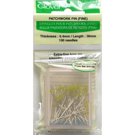 Clover Fine Patchwork Pins 1-1/2", 100ct, 0.4mm