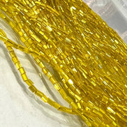 Yellow 1* FACETTED Bugle Beads (2151)