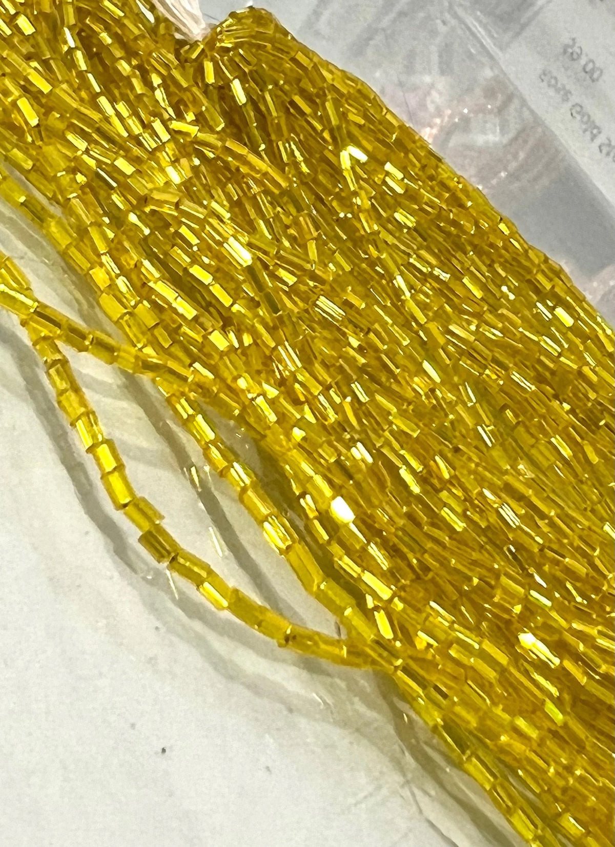 Yellow 1* FACETTED Bugle Beads (2151)