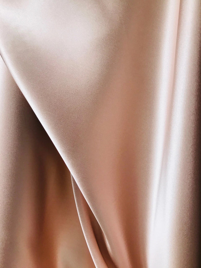 Champagne Pure Silk Charmeuse Fabric- 45” Wide- 18.5 MM- (306)