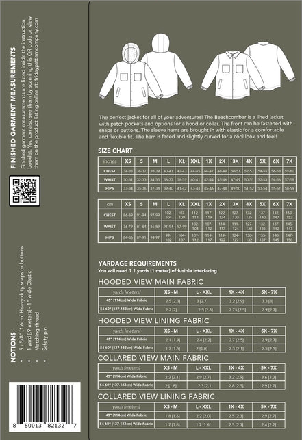 Beachcomber Jacket Paper Pattern- Friday Pattern Co.