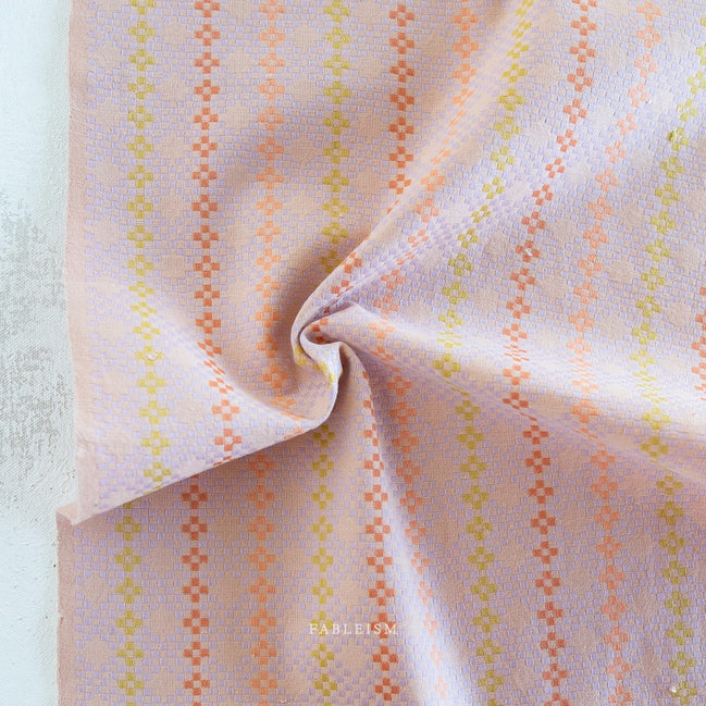 Woven Cotton Fabric- “Mosaic- Sweet”- Lucky Loom- Fableism- 44” Wide