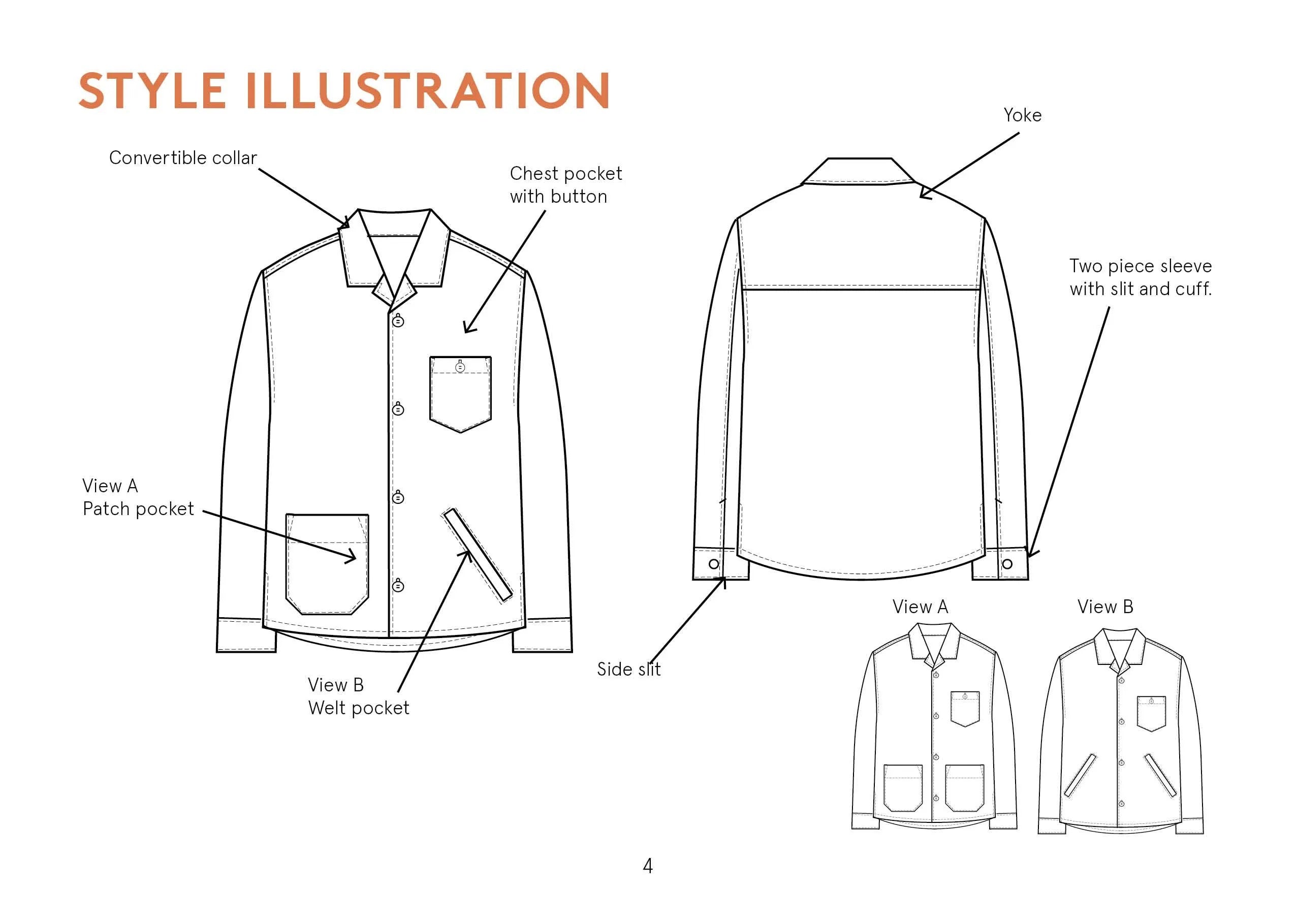 Overshirt Jacket (Mens)- Wardrobe By Me- Paper Pattern- Sizes 2XS-4XL