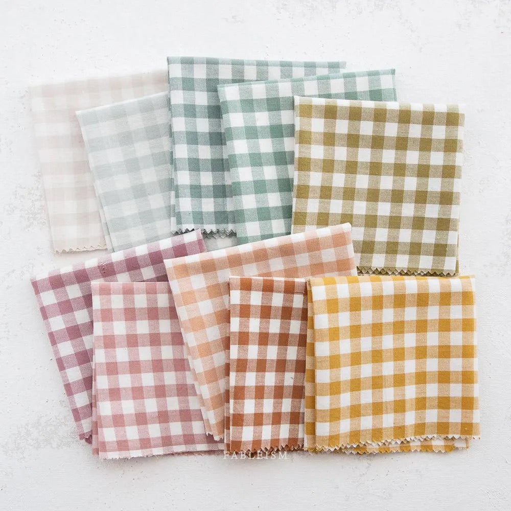 Camp Gingham- “Moon Garden” Light Beige- Fableism- 44” Wide- Cotton Woven- 3/8” Squares