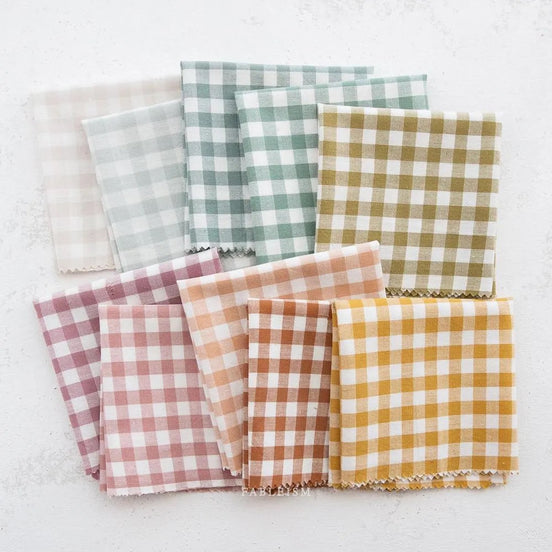 Camp Gingham- “Moon Garden” Light Beige- Fableism- 44” Wide- Cotton Woven- 3/8” Squares