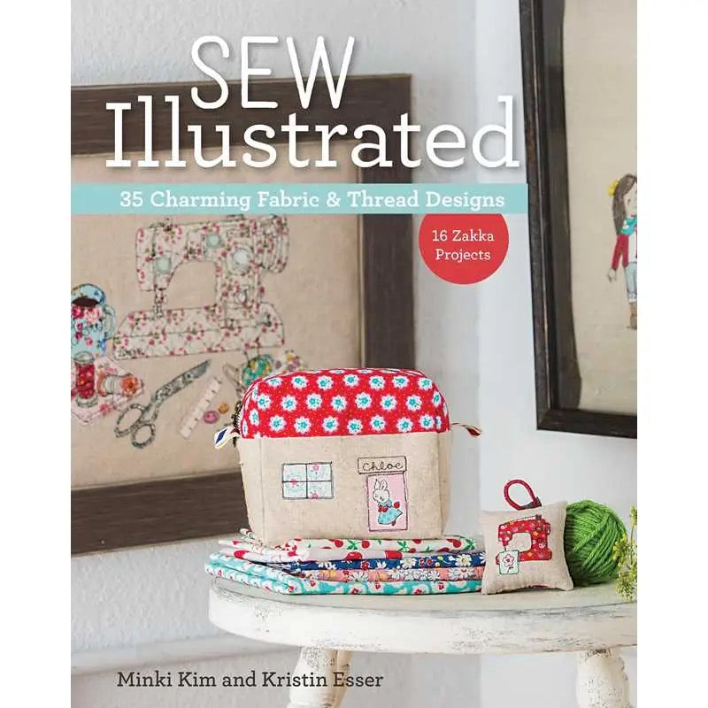 Sew Illustrated - 35 Charming Fabric & Thread Designs By Minki Kim- Book