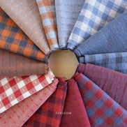 Dobby Hearts Gingham in Blueberry- Queen of Hearts- Fableism- 54” Wide- Navy Blue