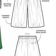 Reeve Woven Culotte- Style Arc Paper Pattern- Sizes 4-16, 10-22, 18-30