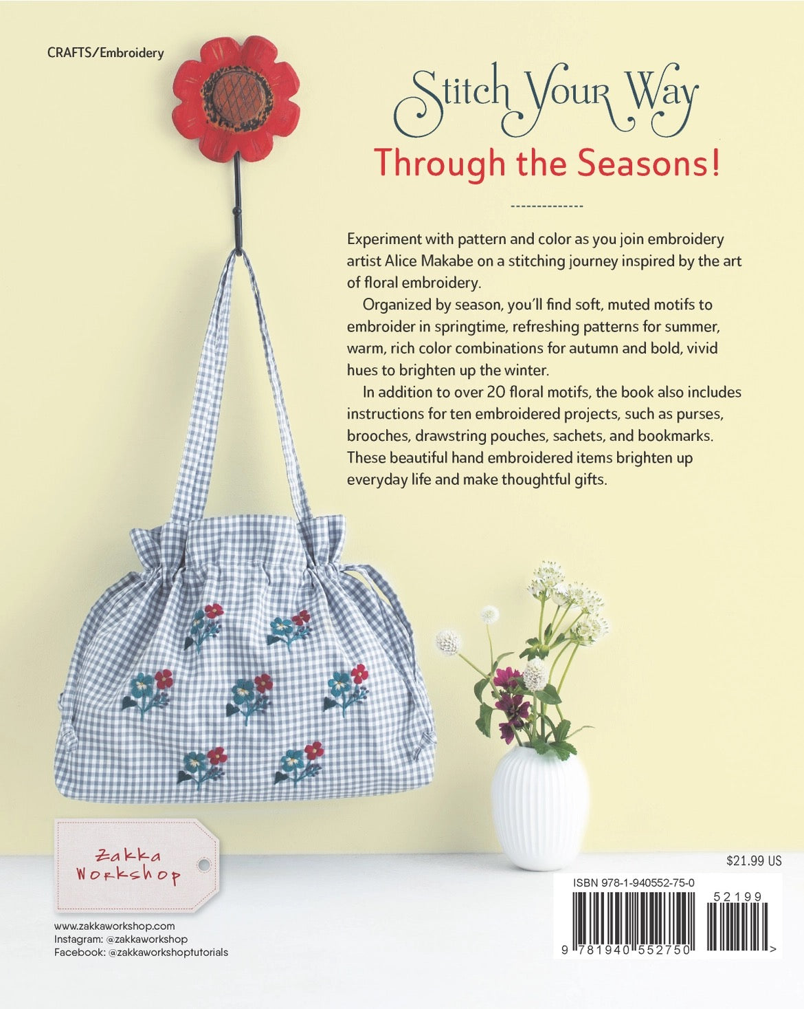 Artful Botanical Embroidery - Alice Makabe - Book