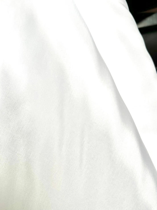 White Cupra Bemberg Rayon Lining Fabric- 48 Inch Wide