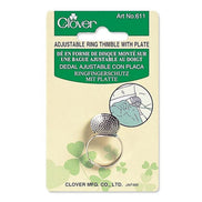 Adjustable Ring Thimble with Plate- Clover- 611