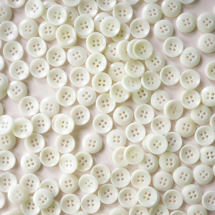 Milk 1/2" Corozo Nut Buttons- Set of 8- Matchy Matchy