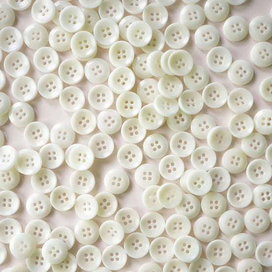 Milk 1/2" Corozo Nut Buttons- Set of 8- Matchy Matchy
