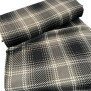 Black, White, Gray Cotton Woven Plaid- 44” Wide- Heavy for Blankets, Pillows, Wraps- “Pepper