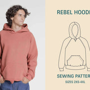 Rebel Hoodie or Rebel Raglan- Wardrobe By Me- Paper Pattern- Sizes 2XS- 4XL