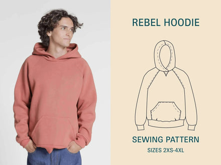 Rebel Hoodie or Rebel Raglan- Wardrobe By Me- Paper Pattern- Sizes 2XS- 4XL
