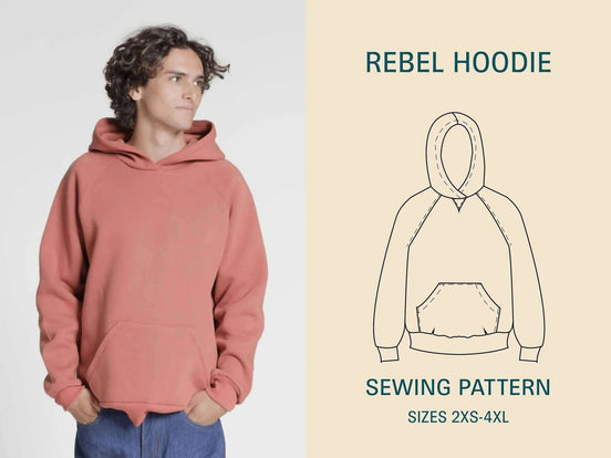 Rebel Hoodie or Rebel Raglan- Wardrobe By Me- Paper Pattern- Sizes 2XS- 4XL