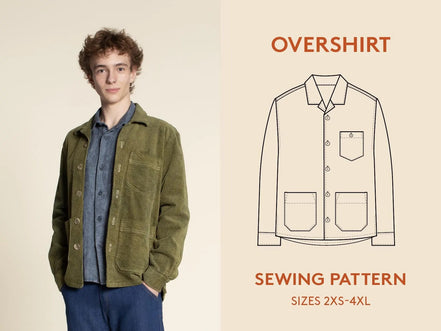 Overshirt Jacket (Mens)- Wardrobe By Me- Paper Pattern- Sizes 2XS-4XL