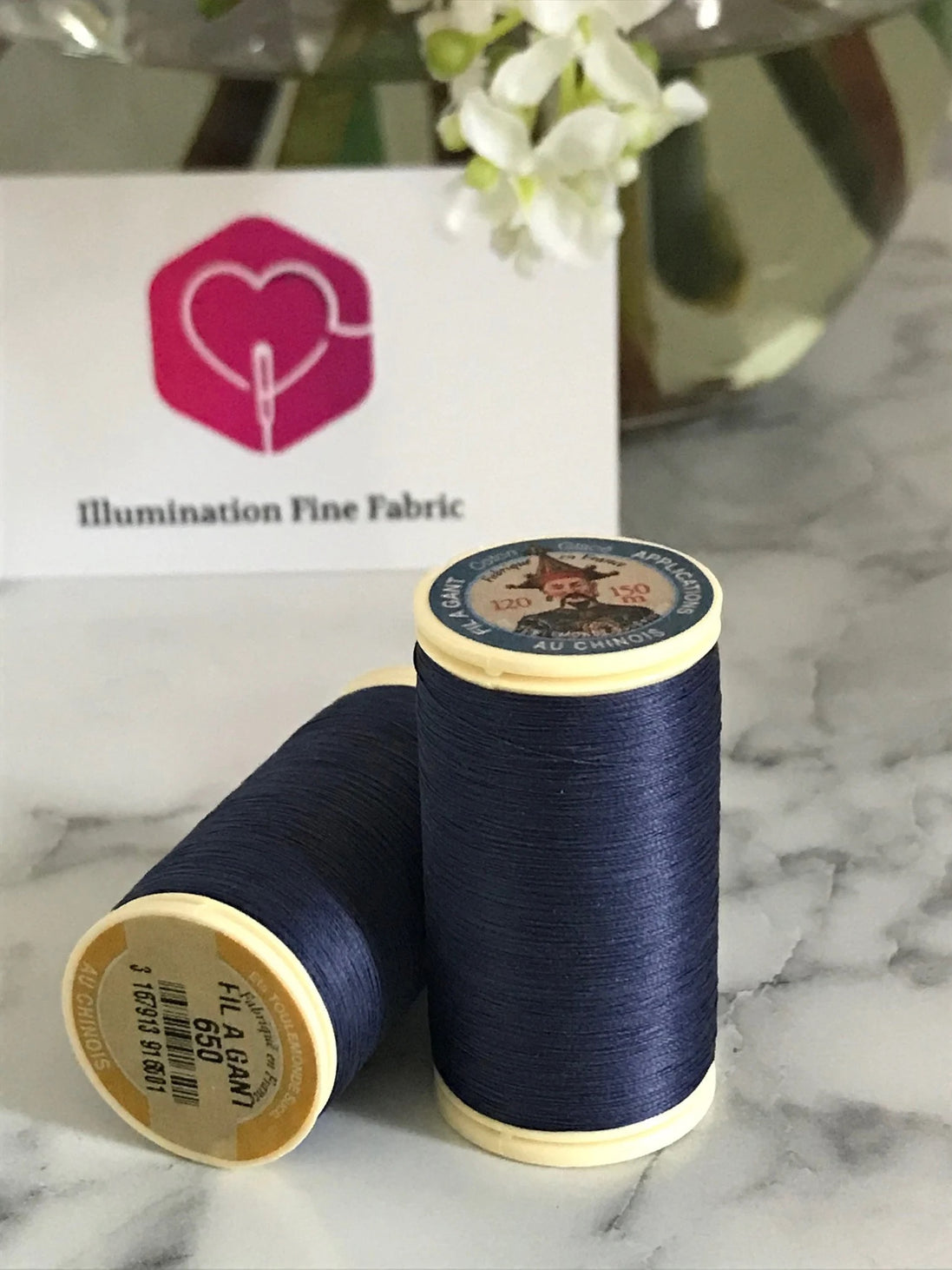 Sajou No. 650- Dark Blue Navy GLOVING THREAD- Fil a gant au Chinois
