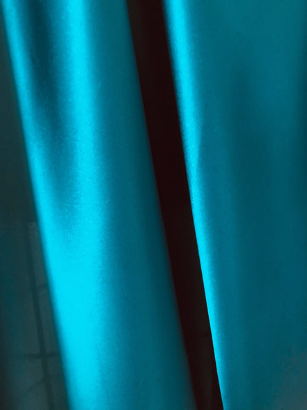 Teal Pure Silk Charmeuse Fabric- 45” Wide- 18.5 MM- (305)