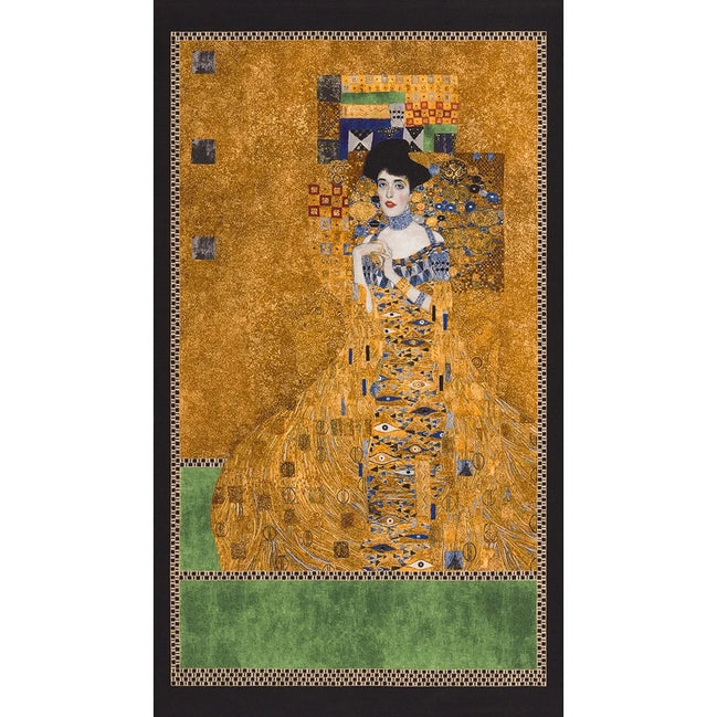 Gustav Klimt “The Lady In Gold” One PANEL- Print on Cotton Fabric (SRKM-17179-133)