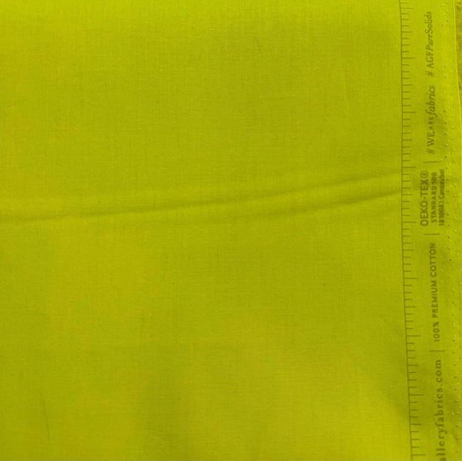 Art Gallery Fabric- Yellow- Green “Parrot" Cotton Fabric- AGF Solid- 44"
