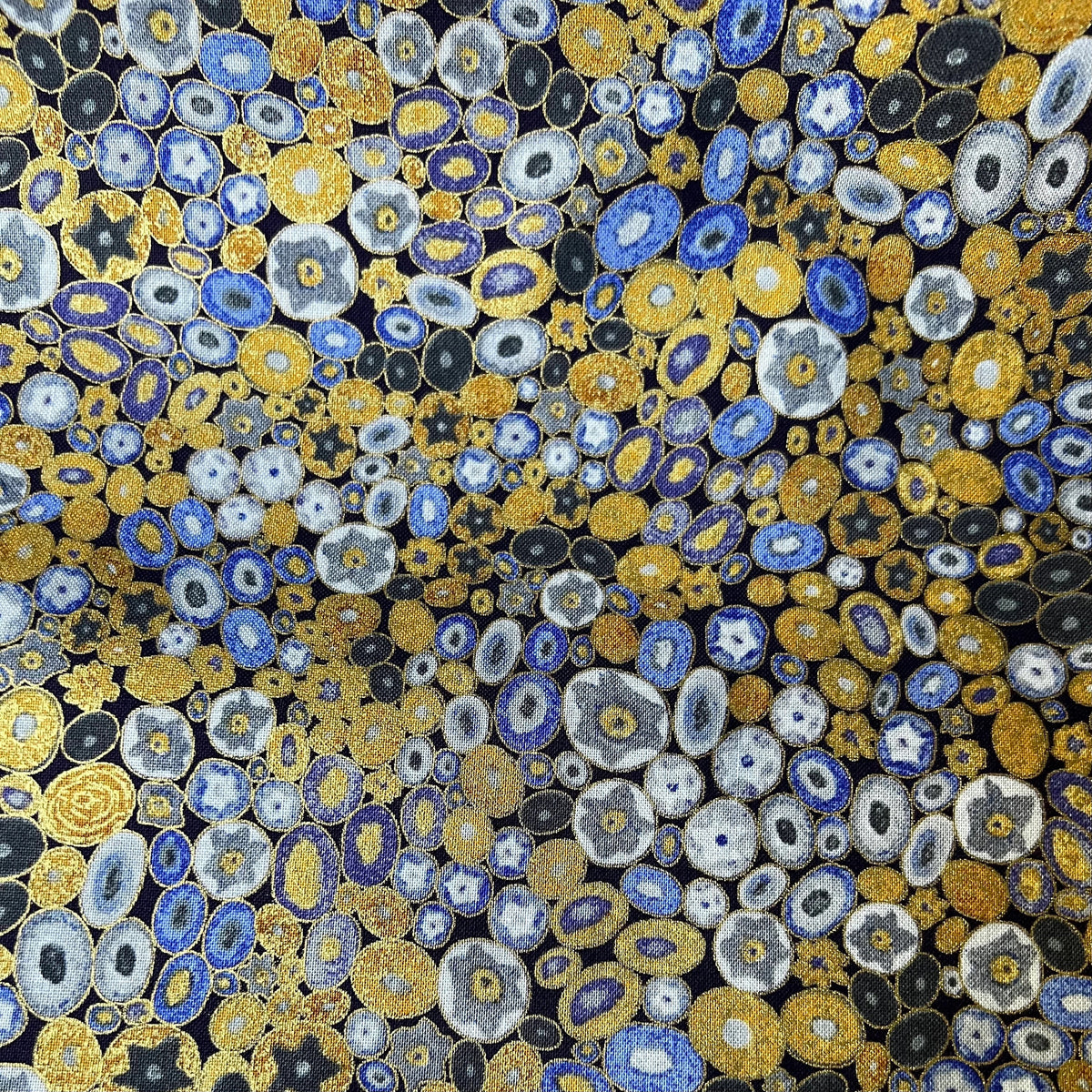 Gustav Klimt “Cobalt”- Print on Cotton Fabric- 44