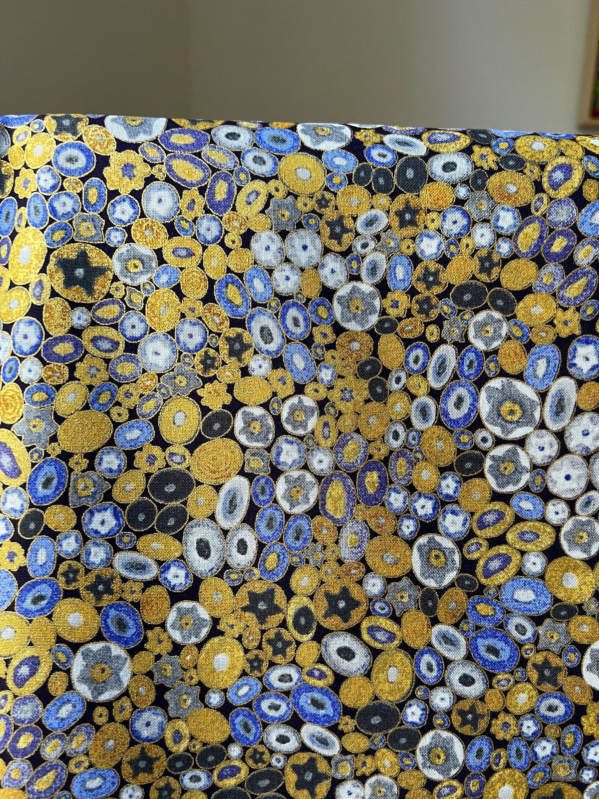 Gustav Klimt “Cobalt”- Print on Cotton Fabric- 44
