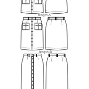 Blair Skirt- True Bias Paper Pattern- Sizes- 0-18, 14-32