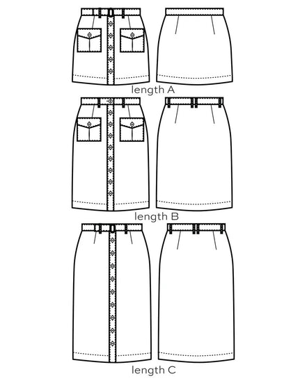 Blair Skirt- True Bias Paper Pattern- Sizes- 0-18, 14-32