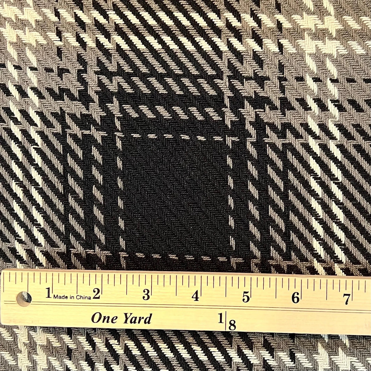 Black, White, Gray Cotton Woven Plaid- 44” Wide- Heavy for Blankets, Pillows, Wraps- “Pepper