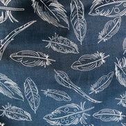 Dark Blue and White Feathers 