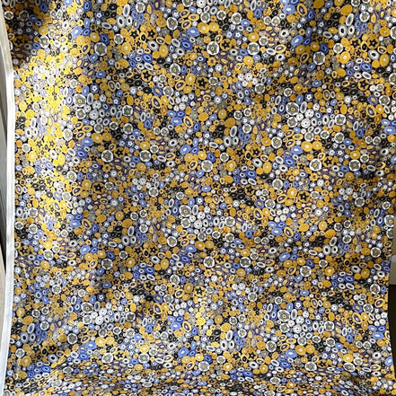 Gustav Klimt “Cobalt”- Print on Cotton Fabric- 44"