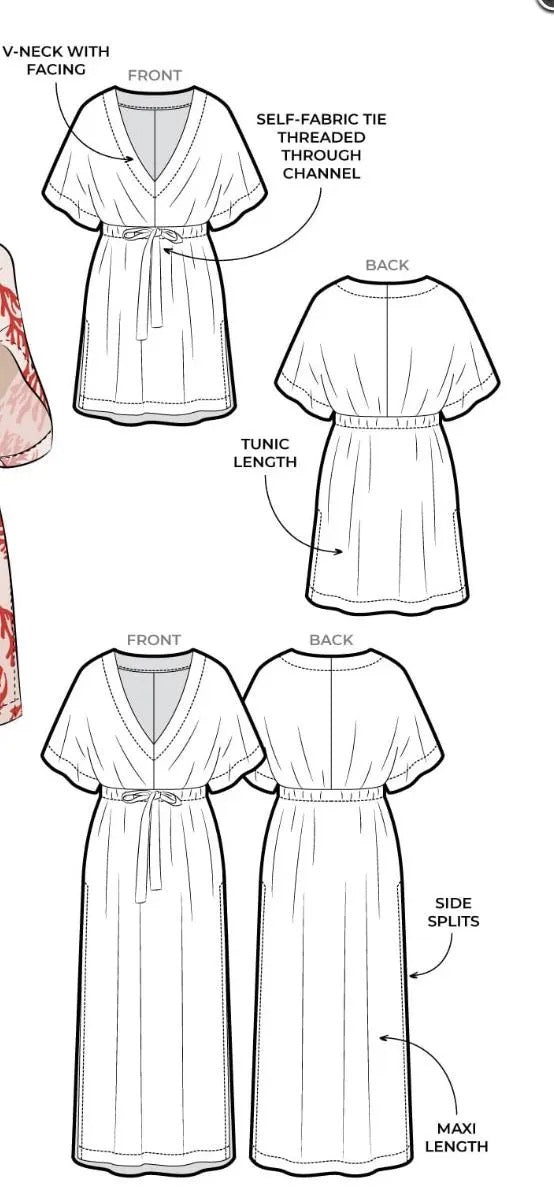 Summer Coverup- Style Arc Paper Pattern- Sizes 4-16, 10-22