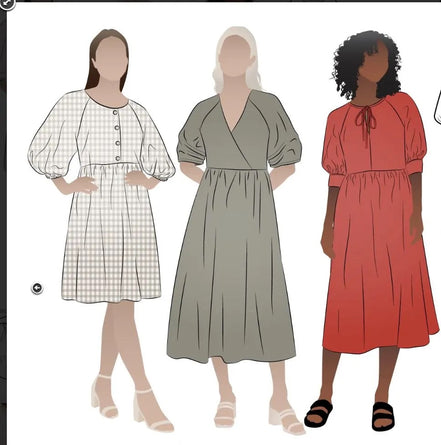 Hope Dress Extension Pack- Style Arc Paper Pattern- Sizes 4-16, 10-22, 18-30