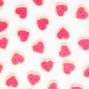 Pink Sweet Heart Large 1” Buttons- Sarah Hearts