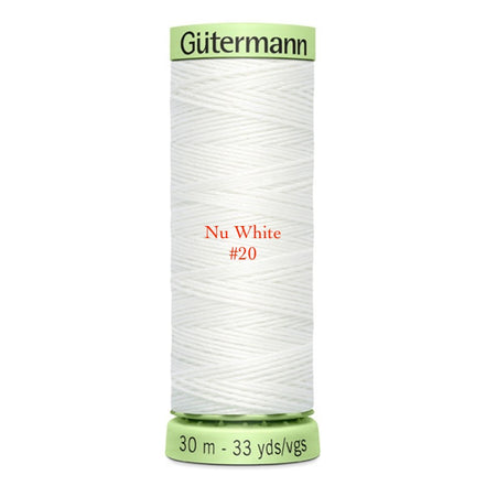 Gutermann- Poly Top Stitch Thread- 33 Yds- #20 Nu White