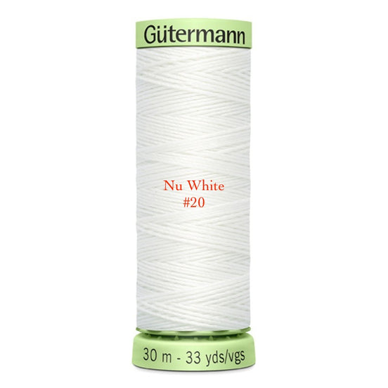 Gutermann- Poly Top Stitch Thread- 33 Yds- #20 Nu White