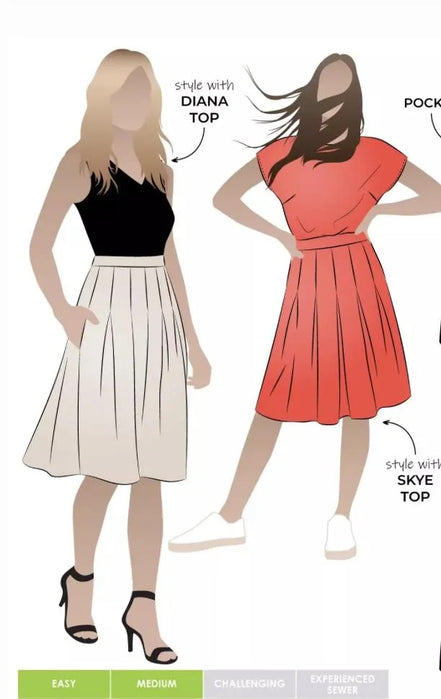 Candice Skirt- Style Arc Paper Pattern- Sizes 4-16, 10-22