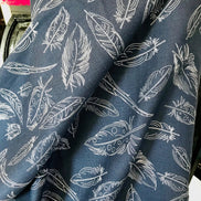 Dark Blue and White Feathers 