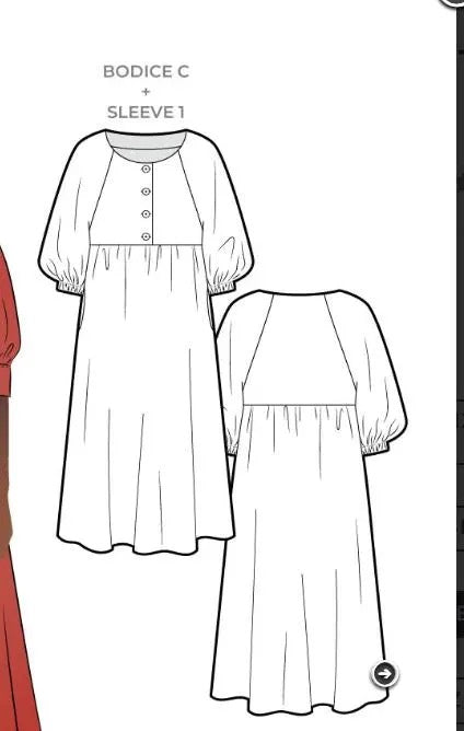 Hope Dress Extension Pack- Style Arc Paper Pattern- Sizes 4-16, 10-22, 18-30