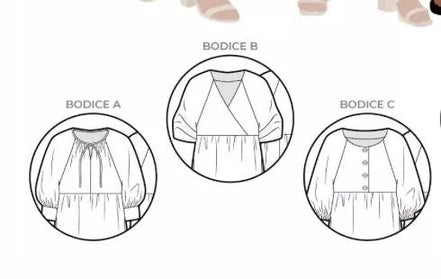 Hope Dress Extension Pack- Style Arc Paper Pattern- Sizes 4-16, 10-22, 18-30